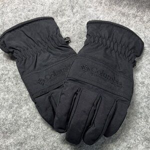 Columbia Black leather palm Insulated fleece lined Gloves small